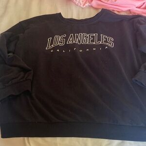 SHEIN Black Los Angeles Sweater
